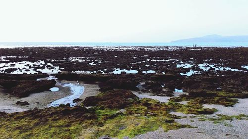 View of sea against clear sky