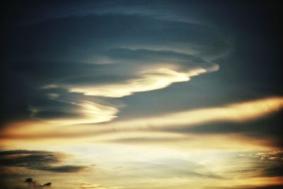 Low angle view of dramatic sky