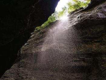 Scenic view of waterfall