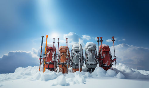 People skiing on snow