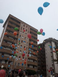 Low angle view of buildings against sky