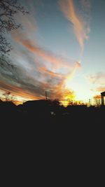 Silhouette of landscape at sunset