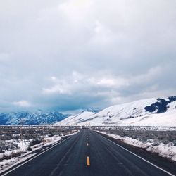 Country road passing through mountains