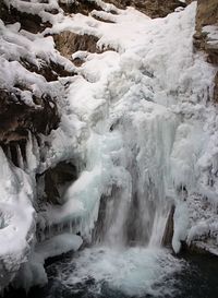 Scenic view of waterfall