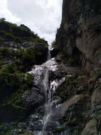 Scenic view of waterfall