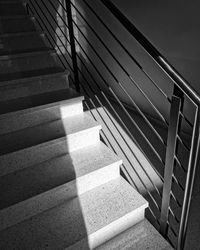 High angle view of staircase