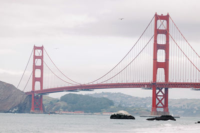 View of suspension bridge