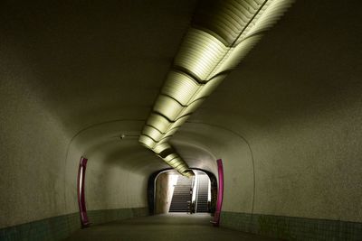 Empty corridor of tunnel