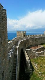 View of fort against cloudy sky