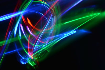 Close-up of light trails