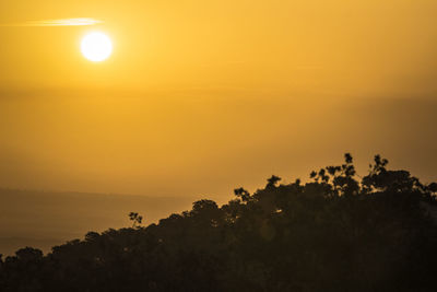 Scenic view of sea during sunset