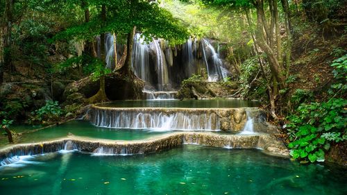 Mata jitu waterfalls, moyo island, indonesia