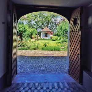 Entrance of building