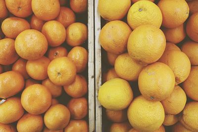 Full frame shot of oranges in market