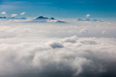 Scenic view of clouds against blue sky