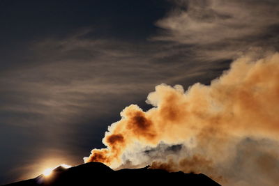 Low angle view of cloudy sky