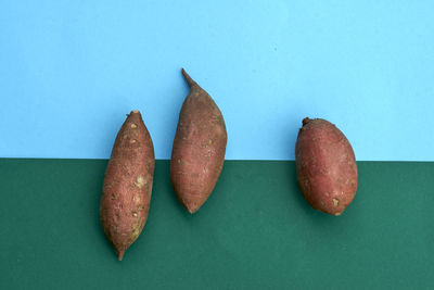 High angle view of fruits on table