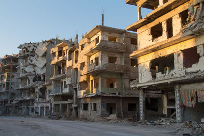 Center of homs city, syria in ruins