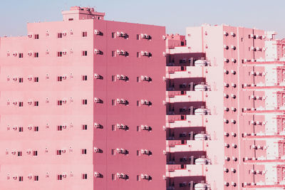 Apartment building against clear sky