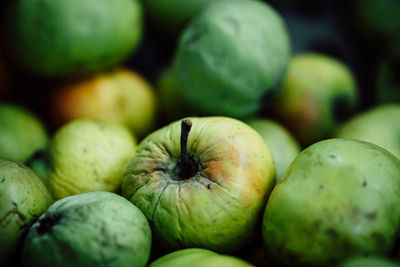 Full frame shot of apples for sale in market