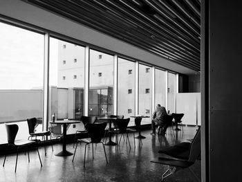 Empty chairs and table