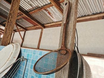 Low angle view of roof against building