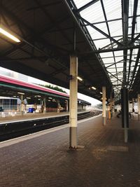 Train at railroad station platform