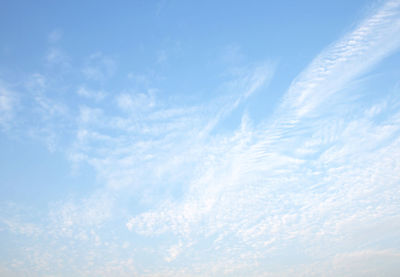 Low angle view of clouds in sky