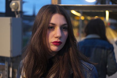 Close-up of young woman