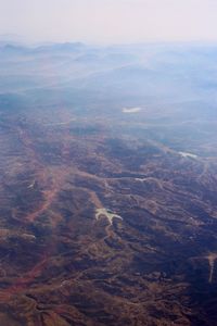 Aerial view of landscape against sky