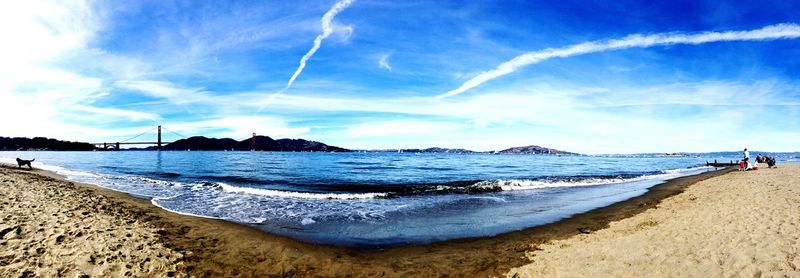 Panoramic view of beach against sky