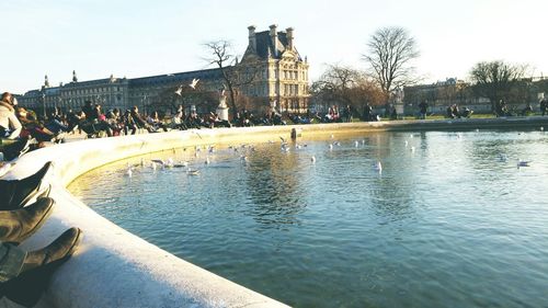 View of canal along buildings