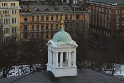 Low angle view of historical building in front of building