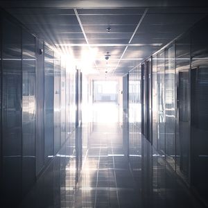 Empty corridor in building