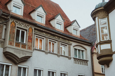 Low angle view of residential building against sky