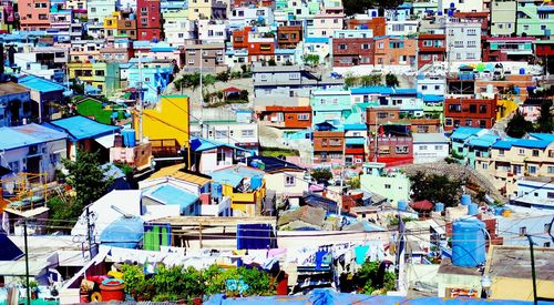 High angle view of cityscape