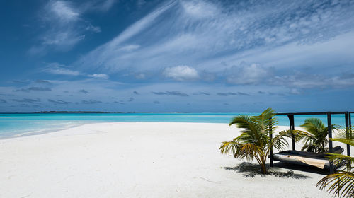 Scenic view of beach in maldives
