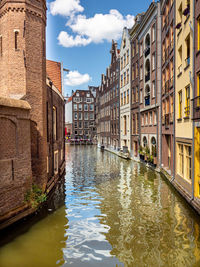 Canal amidst buildings in city