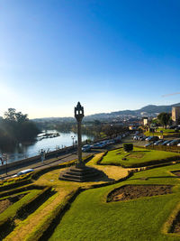 Scenic view of landscape against clear sky