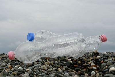 Close-up of stones on beach