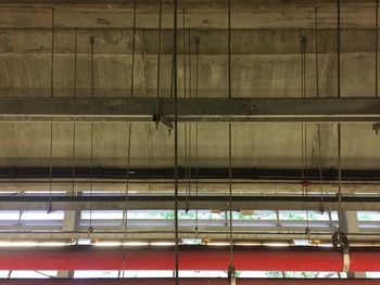 Low angle view of train at railroad station