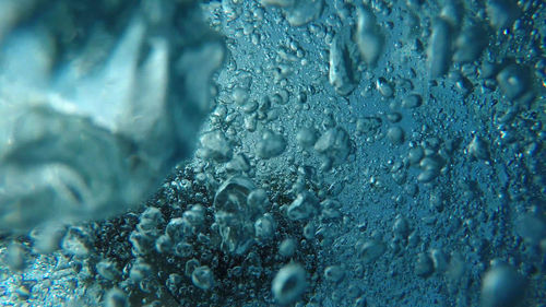 Natural volcanic bubbles in the sea