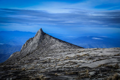 Low angle view of mountain against sky