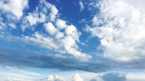 Low angle view of cloudy sky