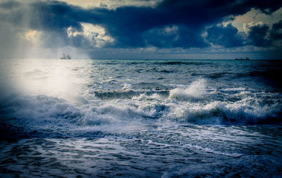 Scenic view of sea against sky