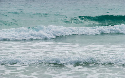 Waves rushing towards shore