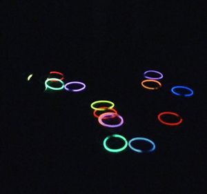 Multi colored light painting against black background