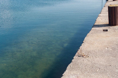 High angle view of sea shore