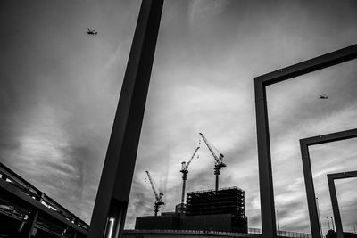 Low angle view of buildings against sky