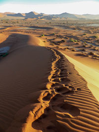 Aerial view of desert